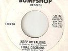 THE FINAL DECISIONS Keep On Walking BUMPSHOP DETROIT  NORTHERN SOUL 45