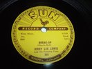 JERRY LEE LEWIS Break-Up / I'll Make It Up To You SUN Records SUPER RARE 78 VG