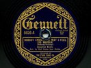 GENNETT 5626-A  ALBERTA HUNTER w/Red Onion Jazz Babies 1924 NOBODY KNOWS/EVERY M