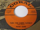 PATSY CLINE RARE COUNTRY ROCKABILLY 45 ON CORAL LBL HIDIN' OUT / TURN THE CARDS