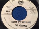 THE VOLUMES 45 northern soul GOTTA GIVE HER LOVE on AMERICAN ARTS 6 nm wlp