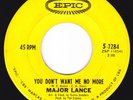 Northern Soul Canada 45 - MAJOR LANCE - You Don't Want Me No More / Wait Till...