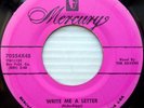 RAVENS doowop VG+ pink label Mercury 45 WRITE ME A LETTER / OLD MAN RIVER ws555
