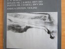 JOSHUA EPSTEIN - J.S. BACH SONATA N°2 & PARTITA N°2 CHACONNE - SOLO VIOLIN LP