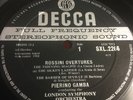 DECCA SXL 2266 STEREO CLASSICAL LP ,ROSSINI OVERTURES , PIERINO GAMBA LSO