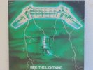 METALLICA ride the lightning LP 1984 Bernett GREEN cover FRENCH PRESS red labels