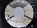 RARE Soul 45 by the Exits I Don't Want To Hear It