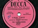 HEAR - Rare Christmas 78 - Louis Armstrong - Cool Yule - Decca # 28943 - Promo