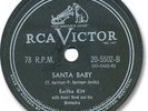 Rare 1953 EARTHA KITT Christmas 78 RPM Record. Santa Baby
