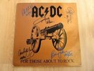 AC/DC - FOR THOSE ABOUT TO ROCK SIGNED  LP