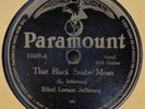 Paramount 12407 - Blind Lemon Jefferson - Black Snake Moan/Stocking Feet Blues