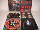 SIX ORIGINAL KISS RECORDS*ALIVE I & II-DYNASTY-LICK IT UP-ROCK N' ROLL OVER-ACE