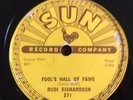 Rudi Richardson Sun Records 78 271 Fool's Hall Of Fame/ Why Should I Cry