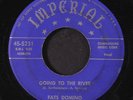 FATS DOMINO: Mardi Gras In New Orleans / Going To The River 45 (blue label, lbl