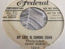 R&B Soul 45 - Kenny Martin - My Love Is Coming Down / Jivin’ - Federal Promo VG+
