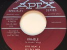 ROCKABILLY Link Wray RUMBLE Apex 45 rare Canadian pressing KILLER garage EX