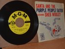 SHEB WOOLEY: SANTA & THE PURPLE PEOPLE EATER; 1958 MGM VG++ 45 & PICTURE SLEEVE