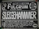 Sledgehammer - Vintage NWOBHM Concert Poster Slough 1981 RARE