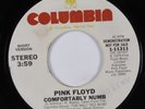 Rock 45 PINK FLOYD Comfortably Numb COLUMBIA promo HEAR