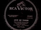 ELVIS PRESLEY R&R Love me tender/ Anyway you want me Schellackplatte 78rpm S9893