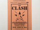 The Clash Santa Barbara Bowl 1982 concert flyer punk handbill Joe Strummer