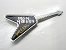 Vintage Iron Maiden pin badge Heavy Rock Guitar circ 1980's Killers