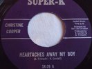 CHRISTINE COOPER   HEARTACHES AWAY MY BOY ** US SUPER-K 45