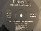 FABIO FABOR - MR DIABOLICUS MR MYSTERIOUS. TOP RARE WEIRD ELECTRONIC LIBRARY Lp