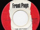 Lee Moses 45RPM Time And Place on Front Page Soul Hear it