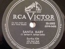 EARTHA KITT Santa Baby RCA 78 RPM E- Christmas