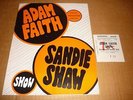 Adam Faith/Sandie Shaw 1965 UK Tour Programme + Ticket (Paramounts/Roulettes)