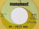 FRED CARTER JR. Not I Pretty Baby MONUMENT 45 mod garage soul NM 7” Hear mp3