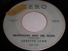 Loretta Lynn: Heartaches Meet Mr. Blues / New Rainbow 45 - Zero - HEAR IT