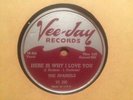 The SPANIELS - Here Is Why I Love You / Stormy Weather    VEE-JAY 290 - 78rpm