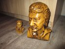 Johnny Hallyday-Lot bustes Johnny résine patiné-très bel état-comme neufs