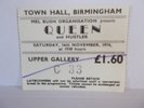 QUEEN CONCERT TICKET B/HAM TOWN HALL 1974