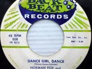 NORMAN FOX Rob Roys doowop 45 BACKBEAT promo DANCE GIRL DANCE MY DEAREST ONE ws5