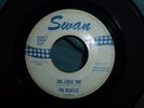 BEATLES she loves you / i'll get you 45 SWAN WHITE BLUE EDGE WARP AFFECTS PLAY
