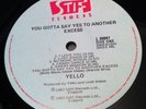 Yello New Zealand Pressing number 2 You Gotta Say Yes To Excess Stiff Records