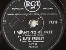 -ELVIS PRESLEY-I WANT TO BE FREE/DON’T LEAVE ME NOW-SOUTH AFRICA-78 RPM