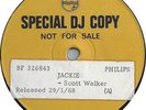 Scott Walker Acetate/Demo “Jackie / Amsterdam” Super Rare