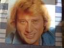 4 vinyles reconstituant le portrait de Johnny Hallyday rare