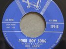 VG++ BIG JACK Poor Boy Song / Calico JC 119 R&B / Soul 1961 45rpm