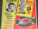 vintage 1961 BOZO the CLOWN RECORD and book LARRY HARMON Little Golden