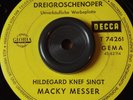 HILDEGARD KNEF - MACKY MESSER     RARE einseitige Werbeplatte PROMO PROMOTION
