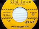 the SOLITAIRES mint minus doowop OLD TOWN 45 LATER FOR YOU BABY MAGIC ROSE ws436