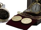 THE BEATLES Signed autographed Gold Pocket Watch plus Gold Coin Gift Set in Case