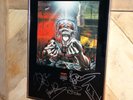 Very Rare Signed Iron Maiden Print 1993 A Real Dead One Autographed Poster Eddie