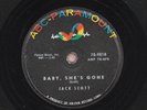 78 rpm- VERY RARE - Jack Scott - ABC Paramount 78-9818 - baby, she's gone