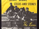 The lions: Skinny Minnie / Sticks and stones. Rare Danish mod beat. M-
